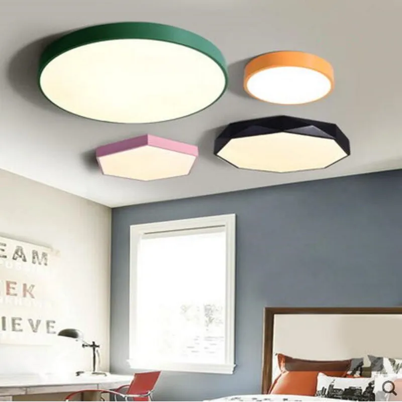 

Modern Ceiling lamps LED alien metal Ironware Acrylic colorful iron light Children Bedroom indoor lightings light fixture