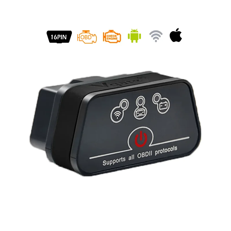 Vgate iCar2 OBDII ELM327 iCar2 wifi/bluetooth OBD2 автоматический диагностический инструмент для IOS для iPad Android устройство считывания кода сканер - Цвет: black wifi