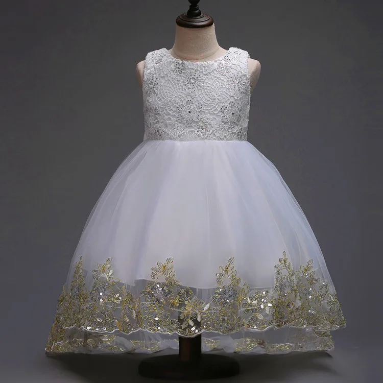 

2017 dress summer girls dress wedding Kids girls clothes flower girl party dresses evening princess vestidos infantil