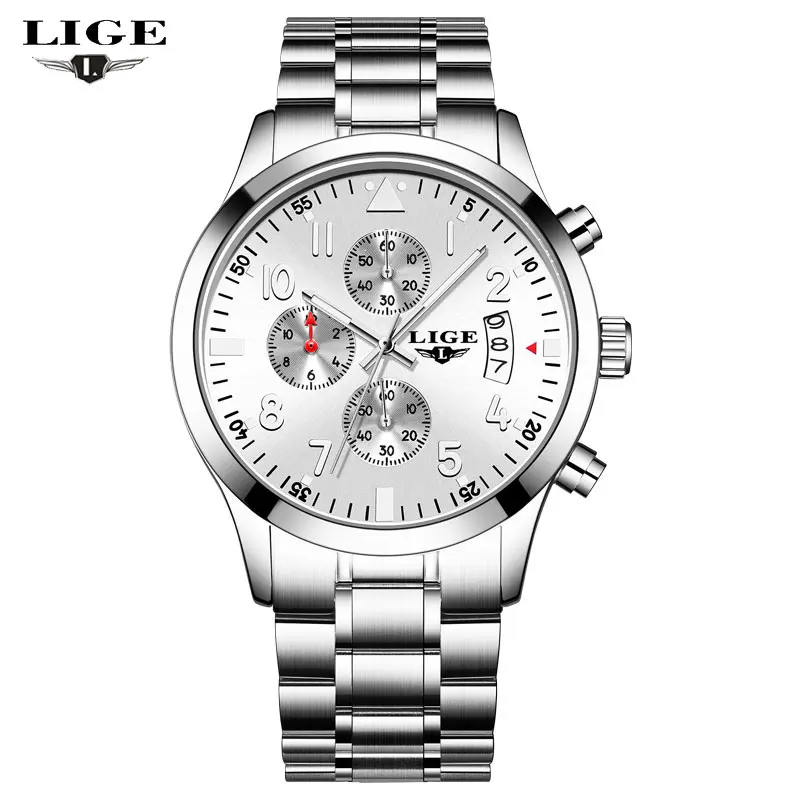 

LIGE Men's Watches Top Brand Luxury High Quality Multifunction Waterproof Wrist Watch Man Sport Quartz Watch Relogio Masculino