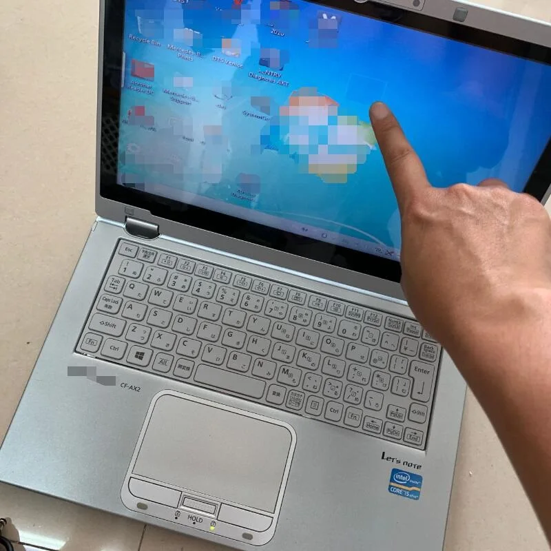 

480GB mini SSD super speed win7 and MB Star C4 C5 software installed in super lightweight CF-AX2 laptop i5 4G used TOUCH SCREEN