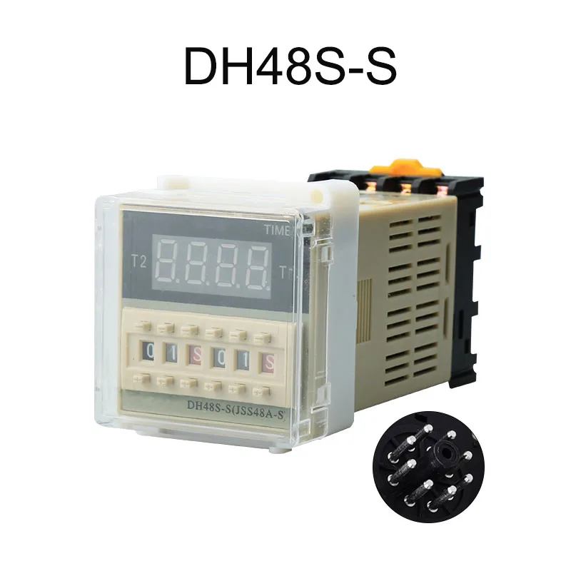 High quality DH48S S repeat cycle time relay / timer with socket (AC