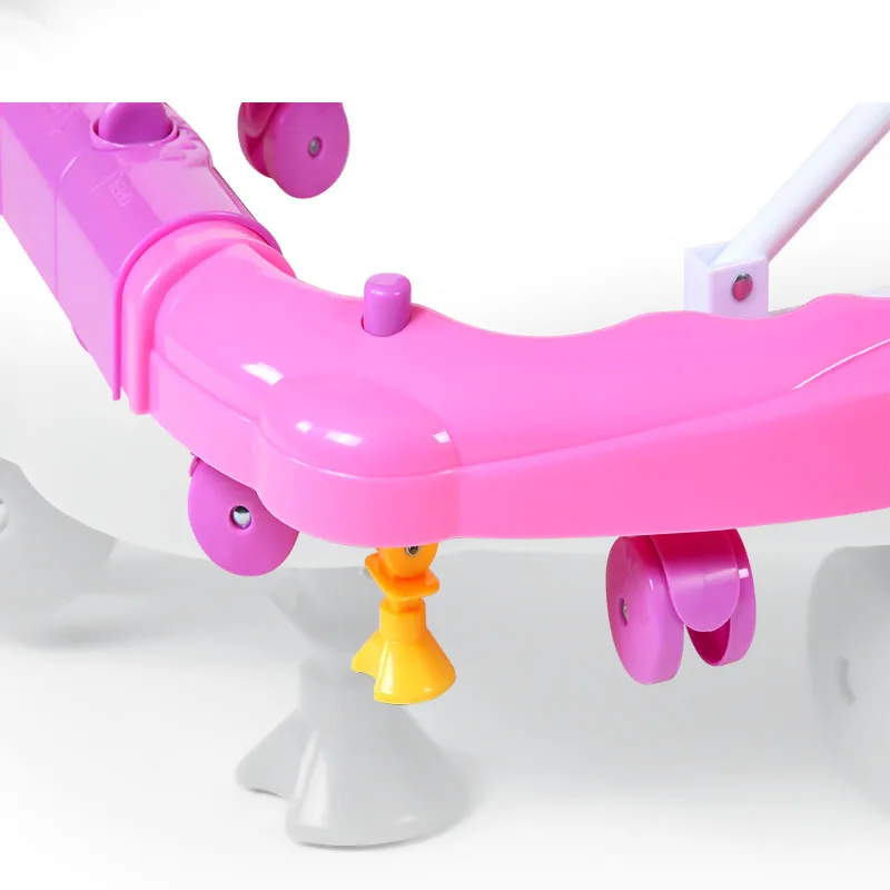 Складные многофункциональные ходунки для малышей с музыкальным персонажем из мультфильма, игровой автомобиль для малышей, детские ходунки для детей 7-18 месяцев