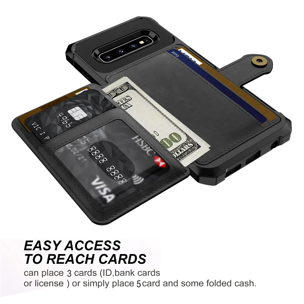 Premium Leather Wallet Case for Samsung Galaxy S20 Ultra S10e S10 S9 Plus Note 9 10 Vintage Magnetic Stand Card Slots Cover Premium Leather Wallet Case for Samsung Galaxy S20 Ultra S10e S10 S9 Plus Note 9 10 Vintage Magnetic Stand Card Slots Cover