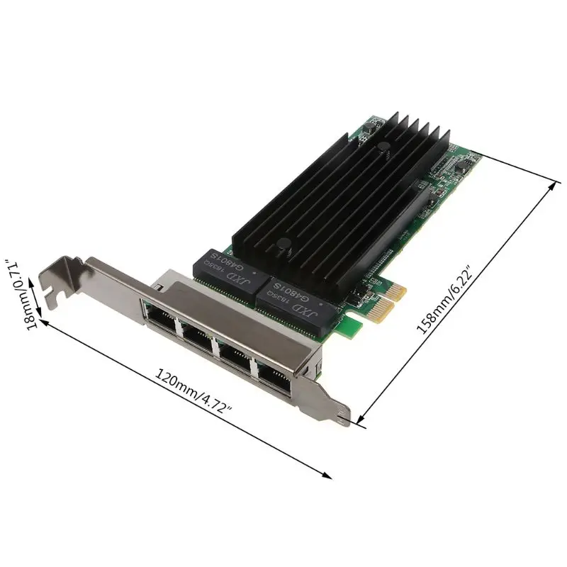  4-Port RJ45 Gigabit Ethernet PCI-Express X14 Server Adapter Netzwerk Karte Intel82575-T4 Chip