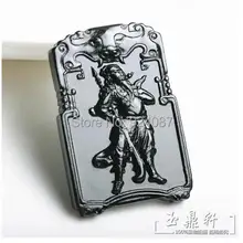 Xinjiang hetian jade зеленый черный jade guan gong wu mammon натуральный мужской стиль jade кулон