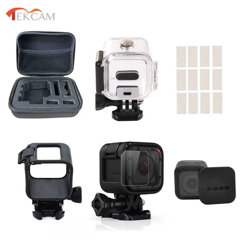 

Tekcam Accessories for Gopro Hero5 Session Camera Case Waterproof Box Lens Protector for gopro hero 4 session hero session