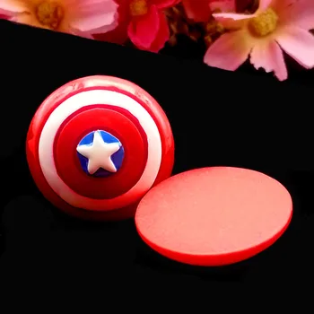 

50pcs/Lot 25mm Avengers Captain America Shield Resin Cabochons Flatbacks Crafts Kawaii Cabochon for Hairbows