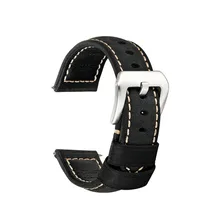 Onthelevel handmade Fashion Genuine leather watchband straps black 20mm 22mm watches men bracelet high quality Onthelevel handmade Fashion Genuine leather watchband straps black 20mm 22mm watches men bracelet high quality