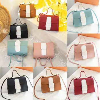 

2019 Newest Hot Fashion Shoulder Bag Litchi PU Leather Panelled Satchel Clutch Women Handbag Tote Purse Messenger Hobo Bag