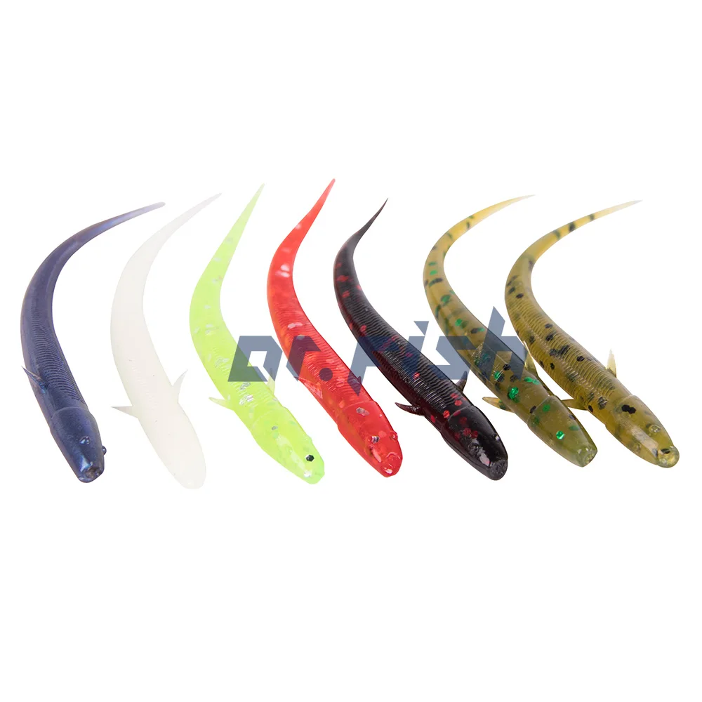 Drop Shot Lure Set Fishing Lures Hooks Weights Twin Tails 50 Piece
