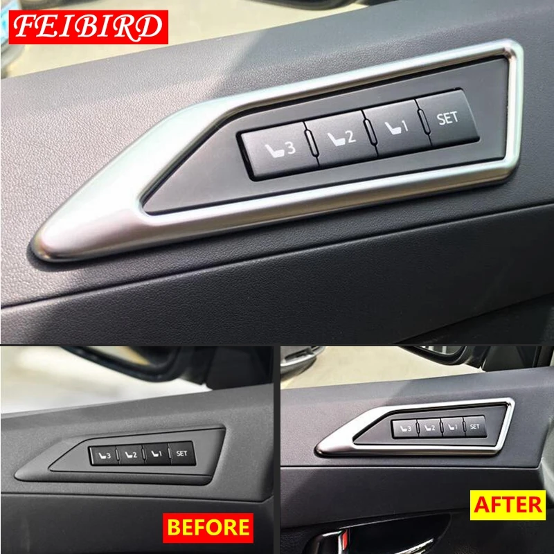 

Fit For Toyota Alphard / Vellfire AH30 2016 - 2019 Car Styling Seat Memory Recollection Adjust Button Switch Cover Trim