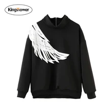 2016 Autumn Women s Sweatshirt Laser Wings Stitching Hoodies Tracksuit Bts Svitshot Long Sleeved Pullover Costumes