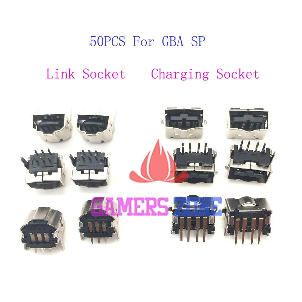 

50pcs For NDS GBASP Power Connector Jack Charging Port Link Socket For GBA SP