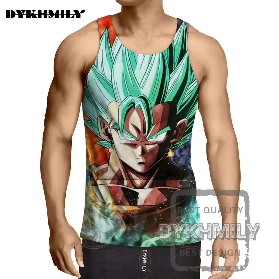 Dykhmily Лето 2017 г. Новая мода Dragon Ball Z характер аниме 3d принтом зеленый пространство