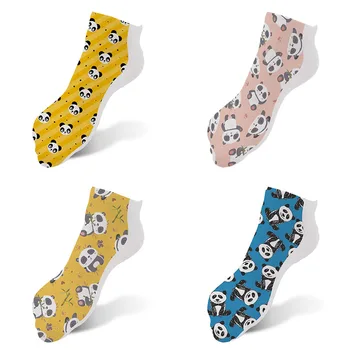 

New Cartoon Panda 3D Print Socks Women New Unisex Cute Low Cut Ankle Sock Soft Cotton sock Casual Charactor Sock 5ZJQ-ZWS34