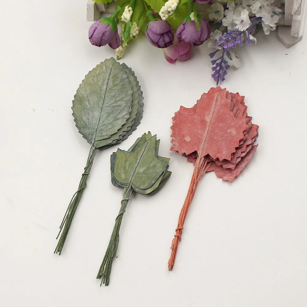 144pcs Artificial Nostalgic Maple Tree Leaf-Shape Leaves For Wedding Decoration Handmade DIY Scrapbook Craft Garland Accessories | Дом и сад