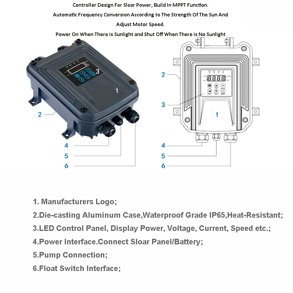 Flash Deal HSH-Flo 3" 1HP 750W 48VDC 255Ft Head 792GPH Solar Submersible Water Deep Well Pump 1