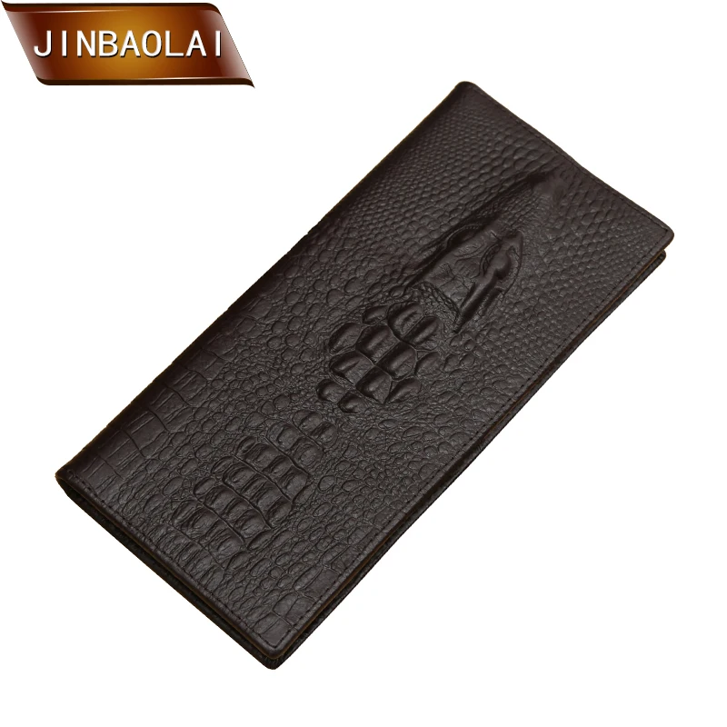 JINBAOLAI кошельки из натуральной воловьей кожи аллигатора для мужчин