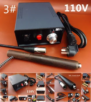

1set 110V Leather Craft Electric Creasing Edging Machine + Wood Handle Creaser Edger Tool - Groover Beveler Skiver Cutter Knife