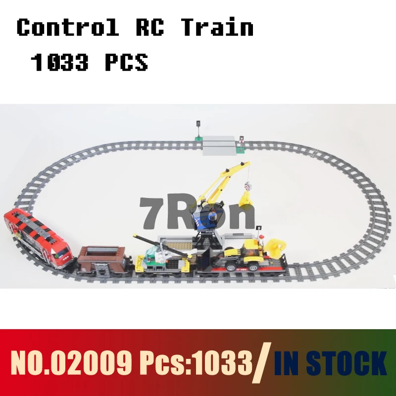 

Compatible with lego 60098 Models building toy 02009 1033pcs City Remote Control RC Train Building Blocks toys & hobbies