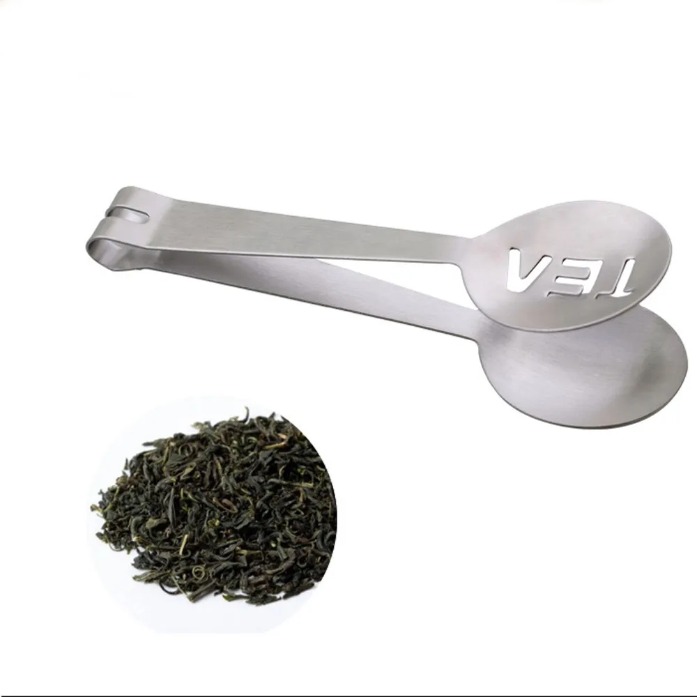 

2018 New High Quality Crystal Resistant Teabag Quality Food Set Clip Stainless Steel Tea Bag Tong Squeezer Gift Dropshipping