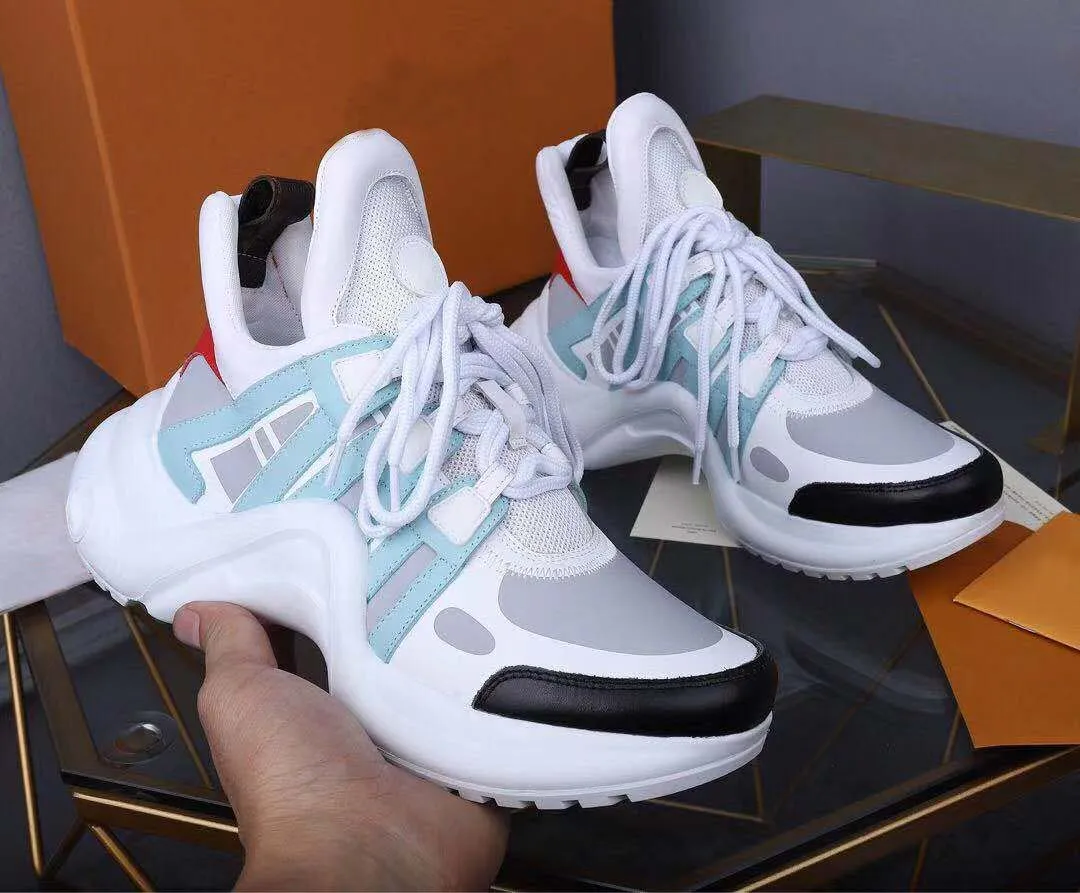 

Woman casual luxury brand lace-up ladies Genuine Leather women's splice designers flats running sneakers boots dady shoes 35-40