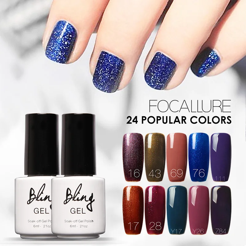 

FOCOCALLURE BILING Color Gel Paint 6ml Nail Art Design Best Quality Soak off UV Nail Gel Polish