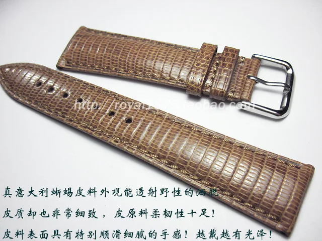 18 19 20 21 22 mm Handmade Genuine Leather Lizard skin Watchbands VINTAGE Wrist high quality Watch Band Strap for branded watch B