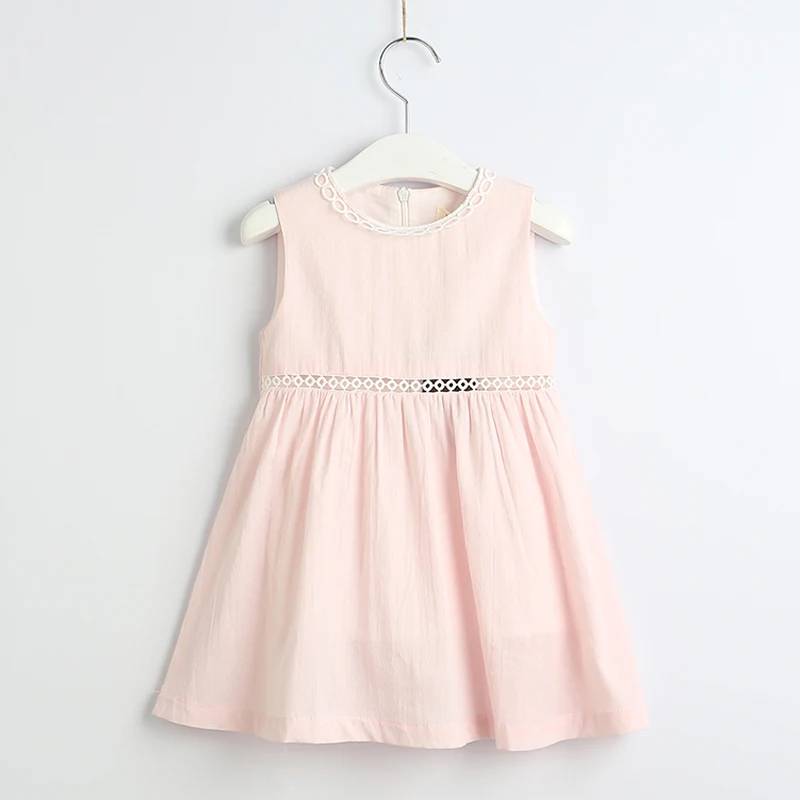 

Summer 2019 high quality liner children dress sleeveless circle kids dresses for girls princess party dress baby girl clothes