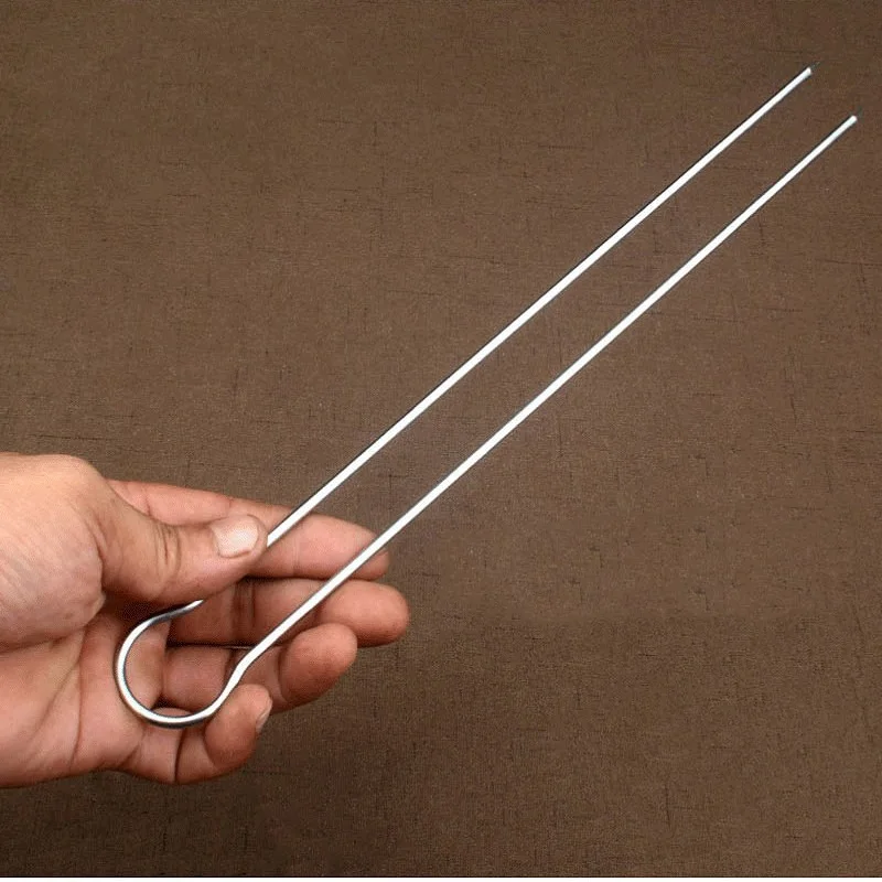 U Double BBQ Grill Skewer Set Stainless steel Kebab Skewers Metal BBQ Grilling Sticks Picnic Camping Barbecue Tools 6/10/12pcs barbecue skewers bbq grilling accessories