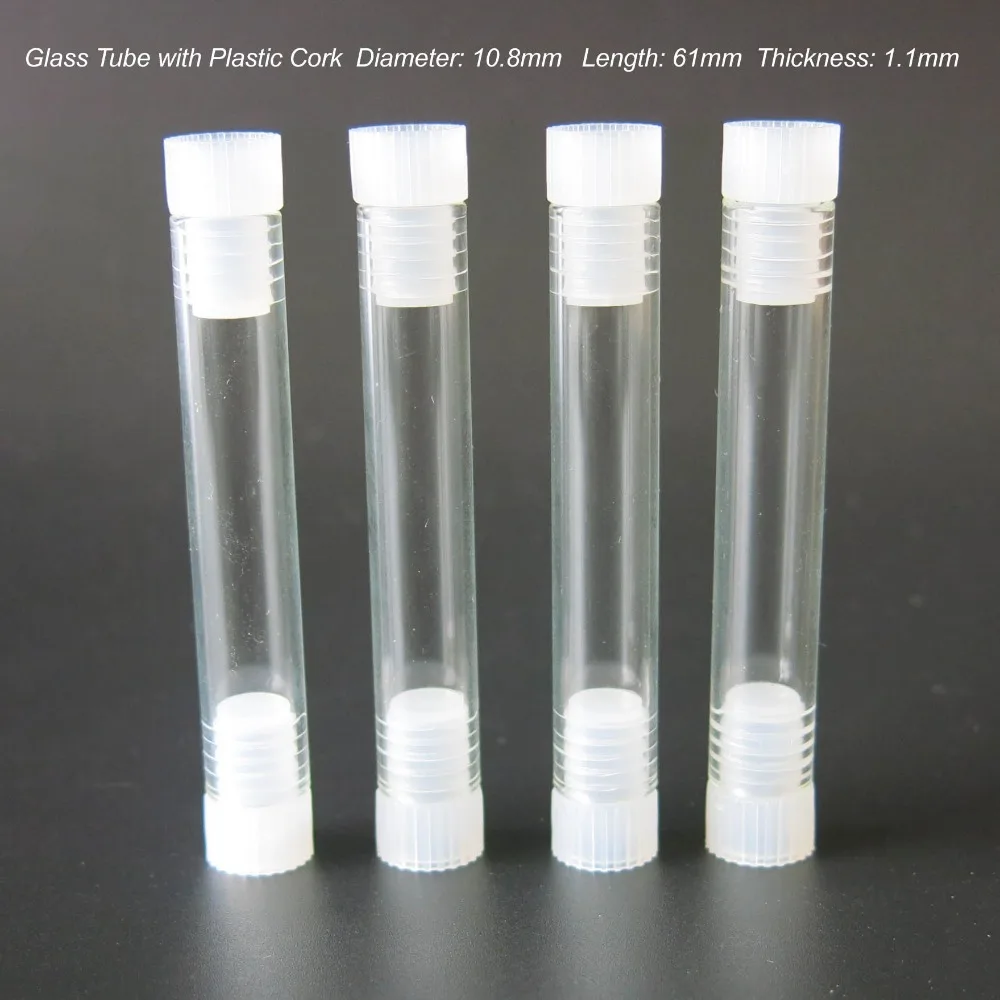 500 pcs lot Empty Sample Glass Tube With White PE Cork Small Alcohol Test Tube With 4