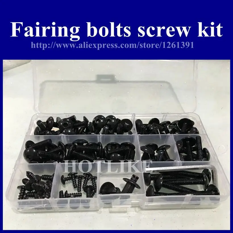 

1set Fitment! parts screw bolts kit for Kawasaki ZX9R 1998-1999 ZX6R 98-99 black fairing dag screws coupling bolt set 1 set