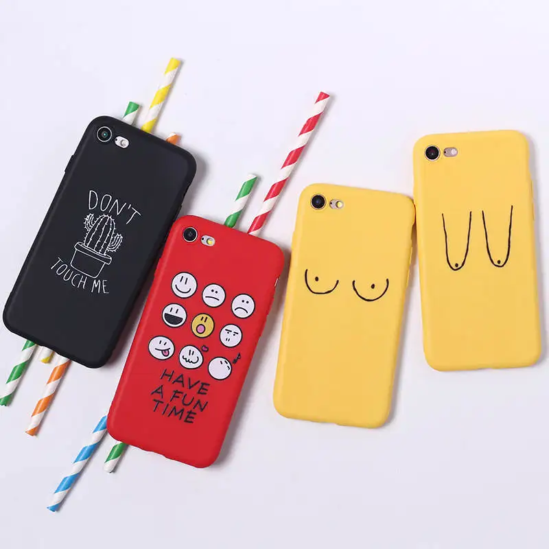 Новый бренд Забавный матовый защитный чехол из ТПУ для Iphone 66S 78 78Plus X/Xs Xr Xsmax