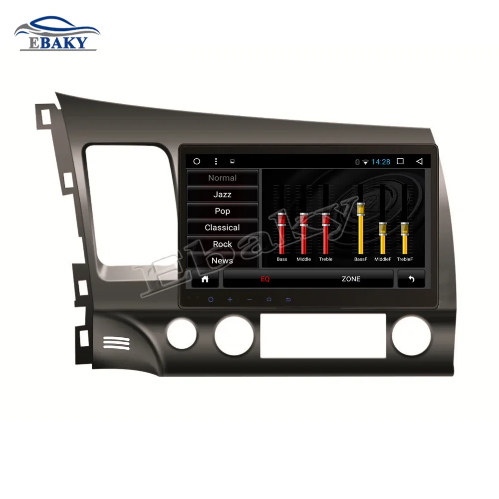 Perfect NaviTopia 10.1inch 1G/2G RAM Quad Core/Octa Core Android 7.1/8.1 Car DVD Radio for Honda CIVIC 2006 2007 2008 2009 2010 2011 GPS 19