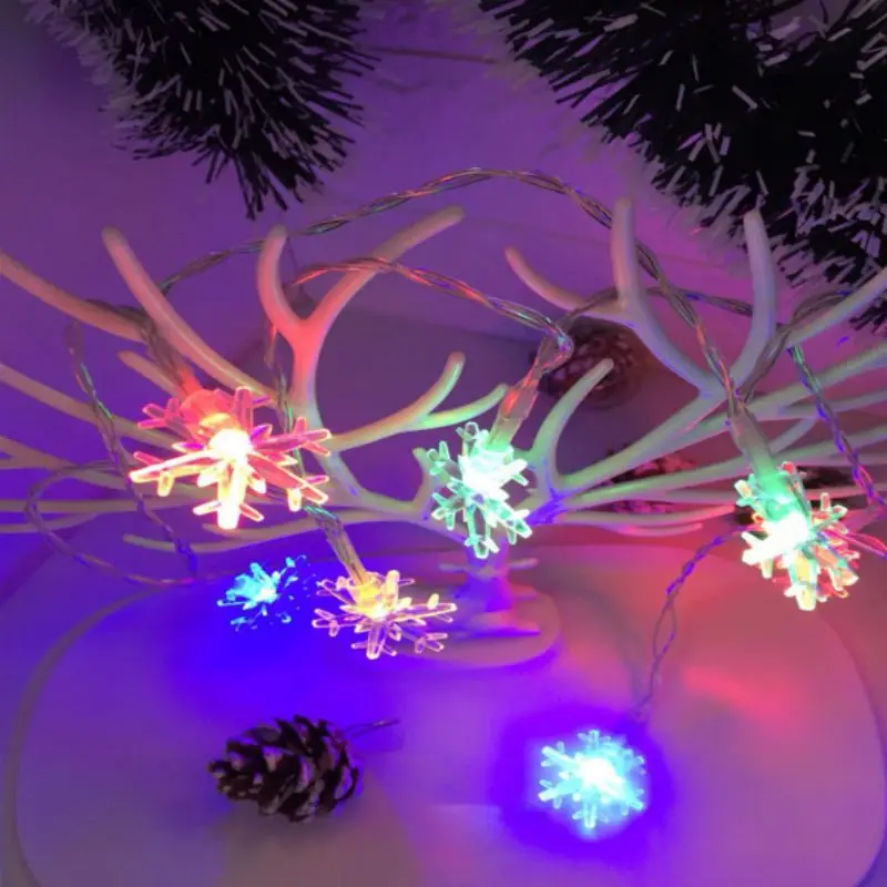 

220V 10M 100 Leds Christmas Tree Snow Flakes Led String Fairy Light Xmas Party Home Wedding Garden Garland Christmas Decorations
