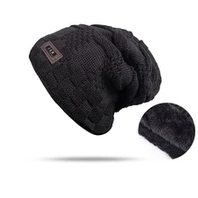 Новая модная мужская шапка вязаная шапка Повседневная зимняя шапка для девочек Женская шапка теплая хлопковая шерсть Skullies Beanies Gorro