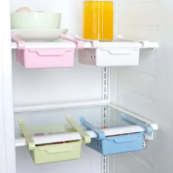 

Multi-functional Refrigerator Storage Boxes Shelf Compartment Hanging Food Holders Plastic Kitchen Fridge Organizers Supplies