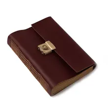 Винтажная книга a5 ручной работы из воловьей кожи с паролем дневник толстый блокнот 2011607