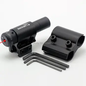 

Hiking Hunting 5mw Mini Tactical Pistol Gun Red Dot Laser Sight with Scope Mounts for Rifle Weaver 11mm/20mm Rails