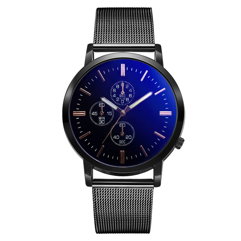 

Watch Men Relogio Masculino Erkek Kol Saati Montre Homme Casual Simple Luxury Business Fake Three Eye Net With Men's Watch