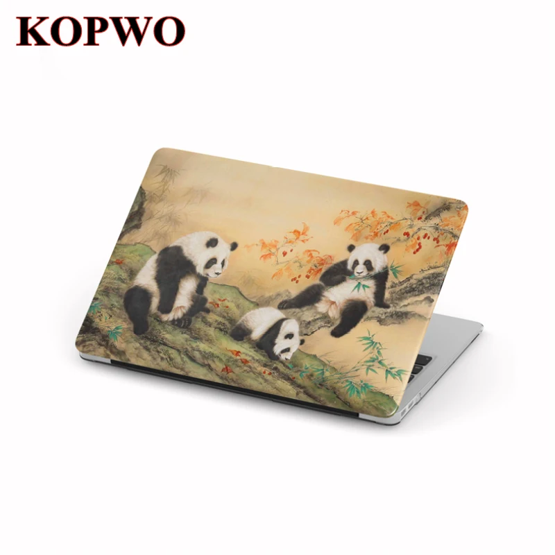 KOPWO Panda Animal Notebook Cover Coque Macbook Air 13 Laptop Protective Case for New Apple Macbook Air Pro 11 12 13.3 15.4 Inch