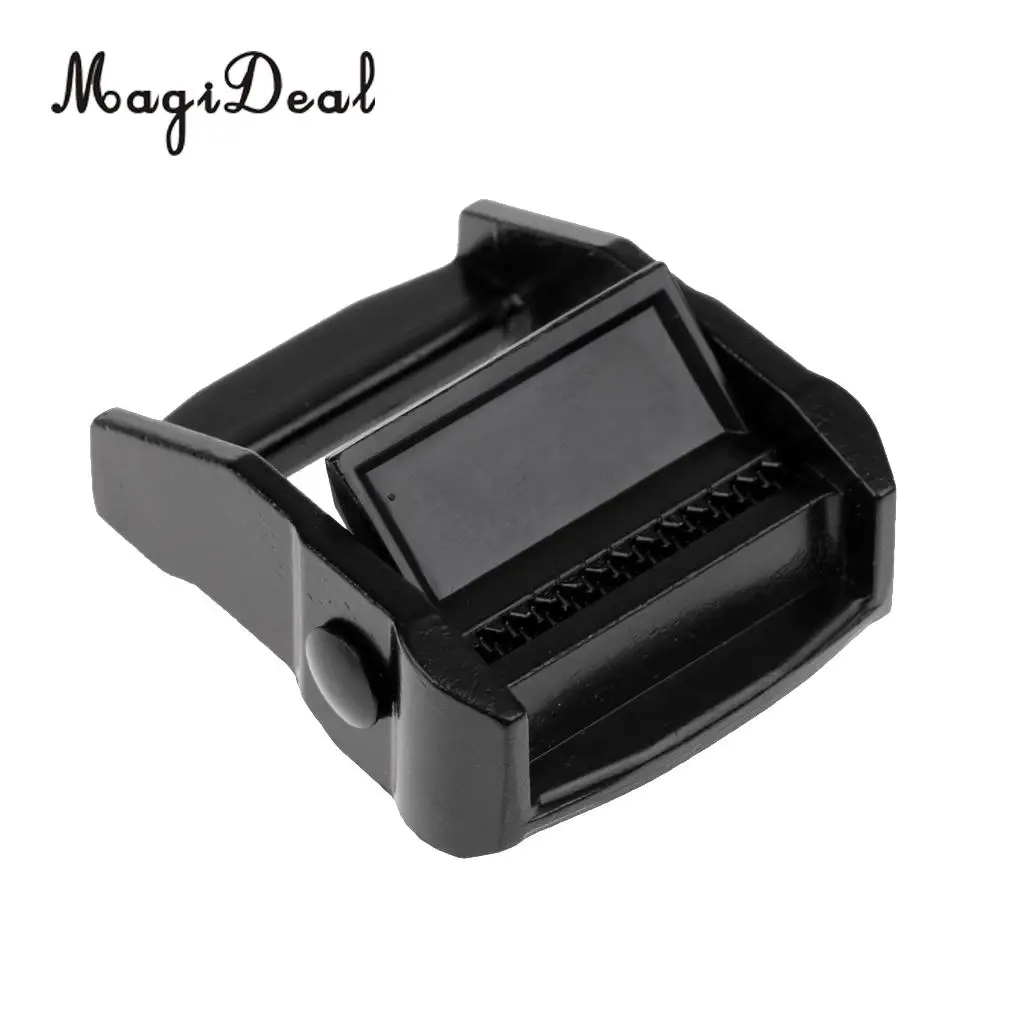 MagiDeal Kayak Cam Tie Down Strap Luggage Cargo Lash Backpack Belt Aluminum Metal Buckle 38mm 1.5'' Toggle Clip Black