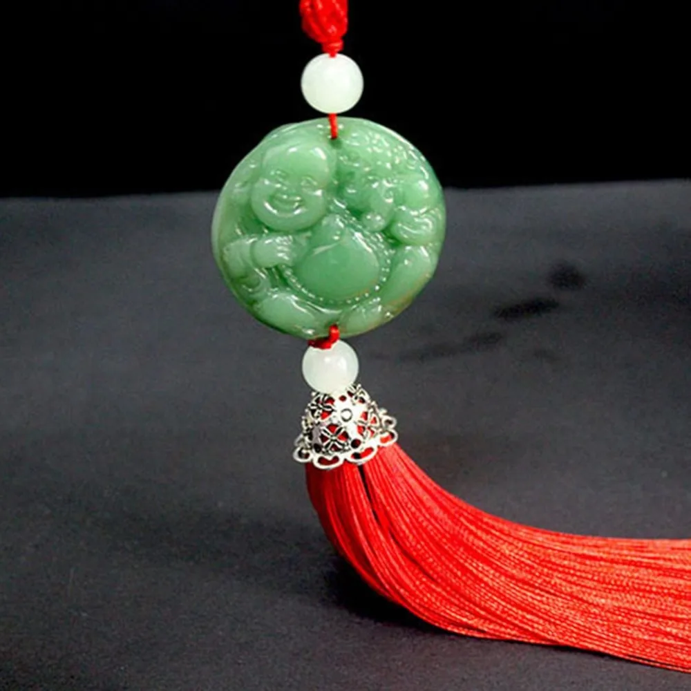 Creative Car Ornaments Pendant High-End Men'S Jade Crystal Car Ornaments Ornaments Buddha Car Accessories