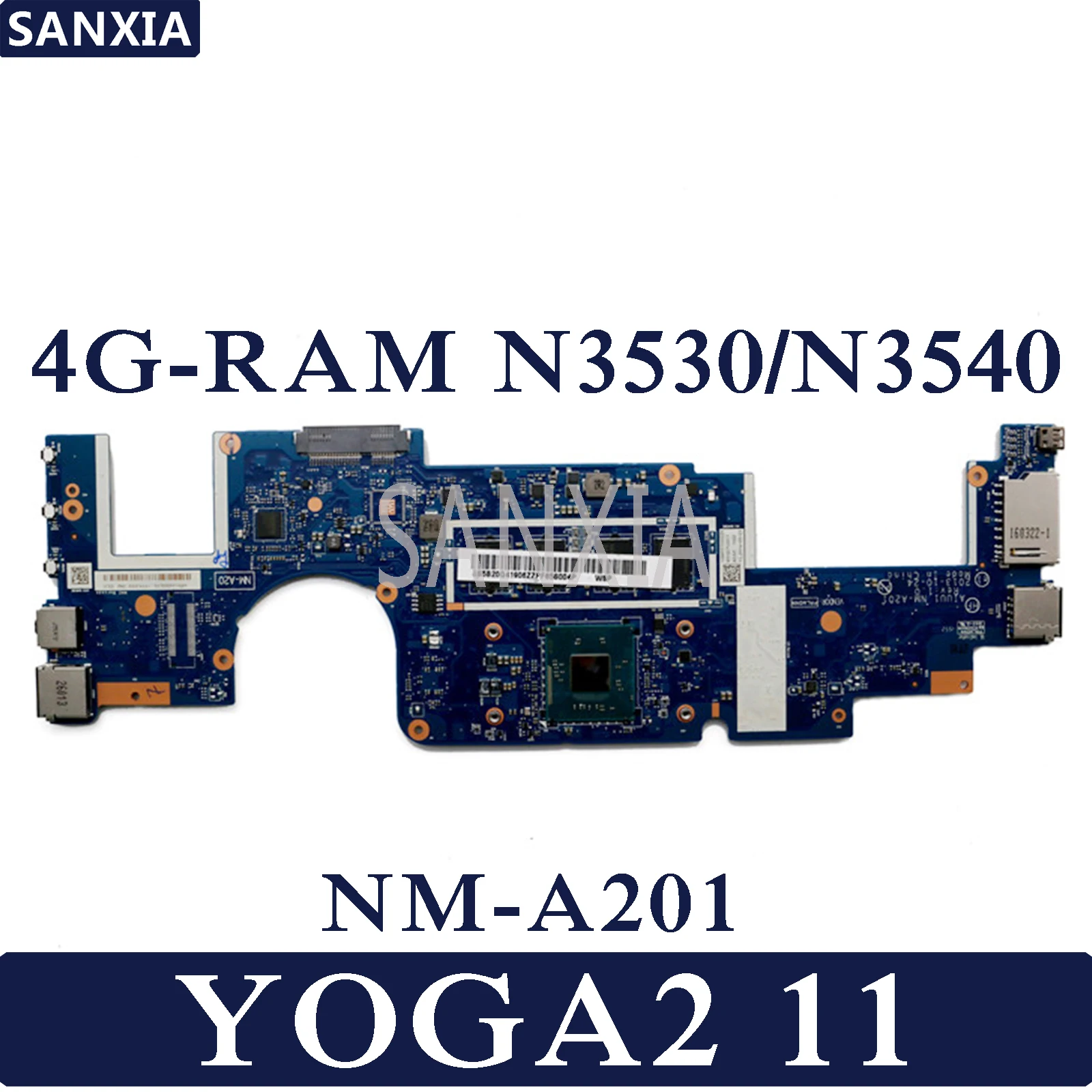 Материнская плата KEFU NM-A201 для ноутбука Lenovo YOGA 2-11 оригинальная материнская 4GB-RAM