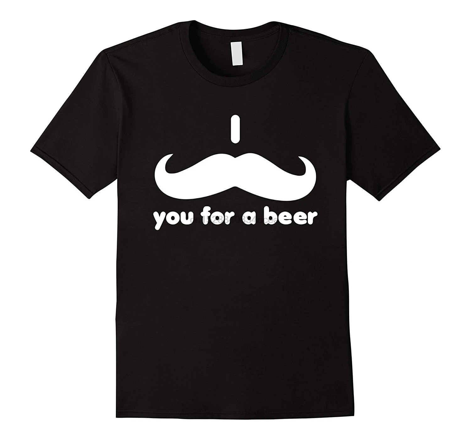T Shirt For Men 2019 Fashion Graphic Crew Neck I Mustache You A Beer Shirts O Short Sleeve | Мужская одежда