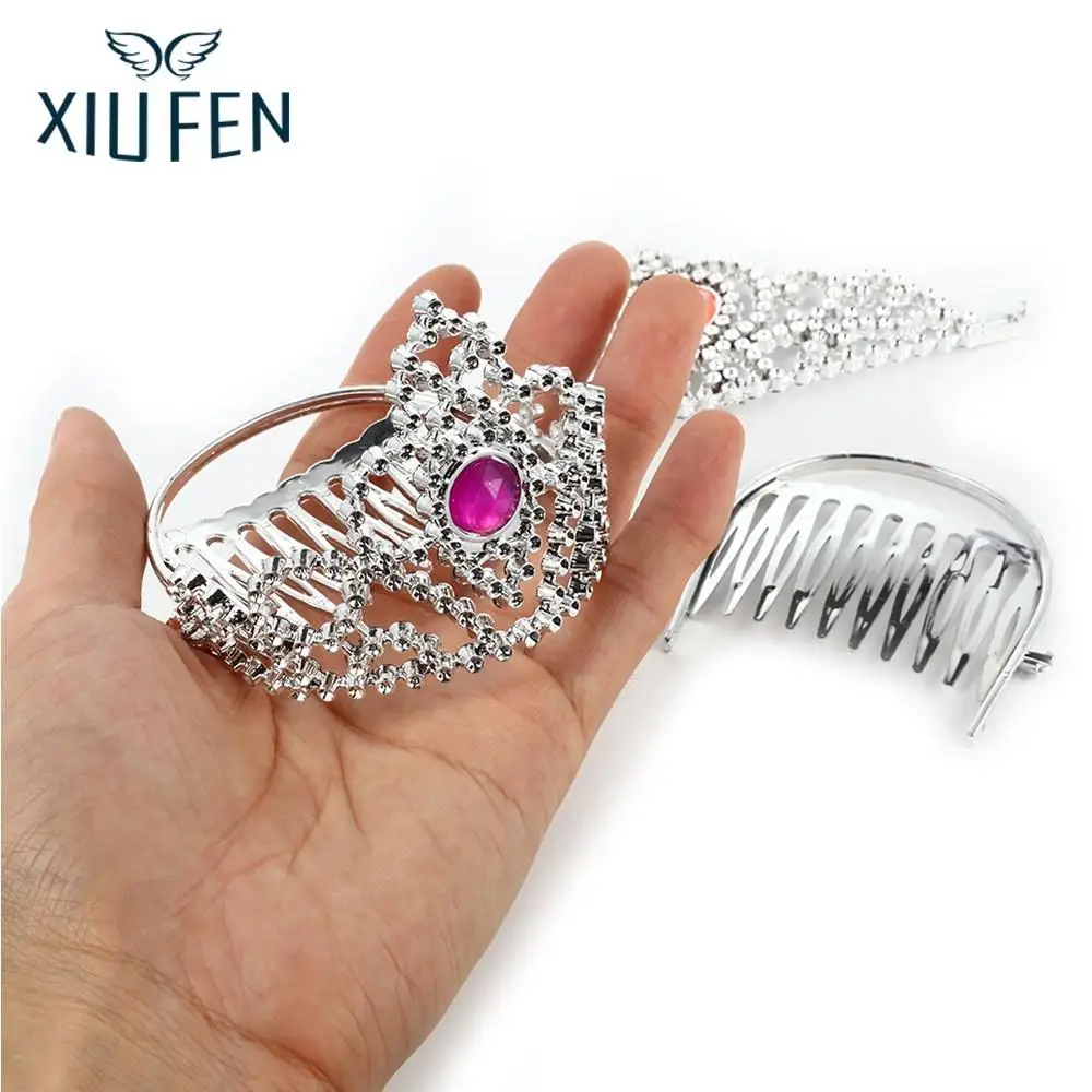 XIUFEN 12PCS Hair Combs Little Girls Princess Crown Shape Hair Clip