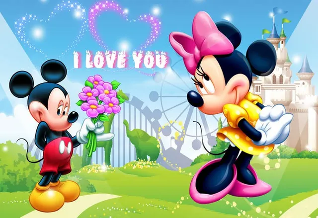 Large Cartoon Mickey Mouse Painting Design 3d Wallpaper For Kid S