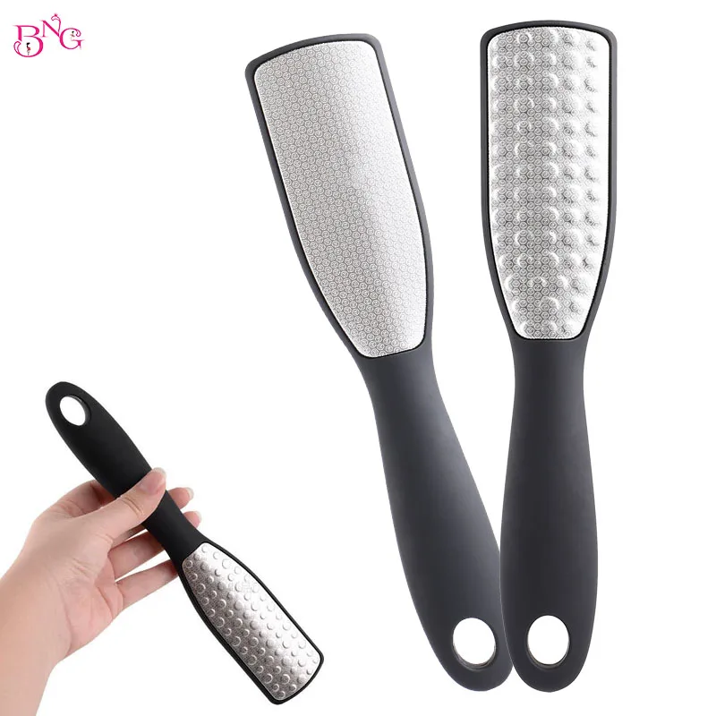 BNG 1pc Black Professional Foot Files Stainless Steel Double Sided Hard Dead Skin Callus Pedicure Remover File washable | Красота и