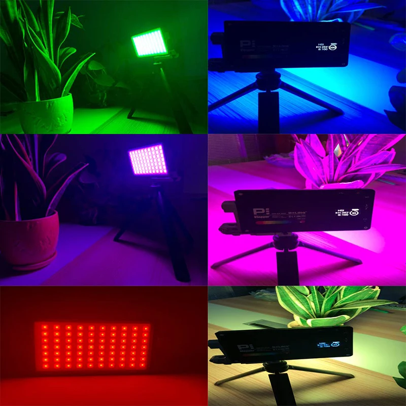 Boling BL-P1 RGB Полноцветный Светодиодный светильник для видеосъемки с регулируемой яркостью для студийной цифровой зеркальной камеры светильник для Vlogging Live BL P1